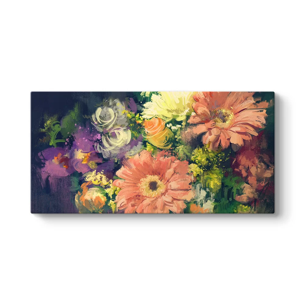 Rengarenk Gerbera Çiçekleri Tablosu - Model 5